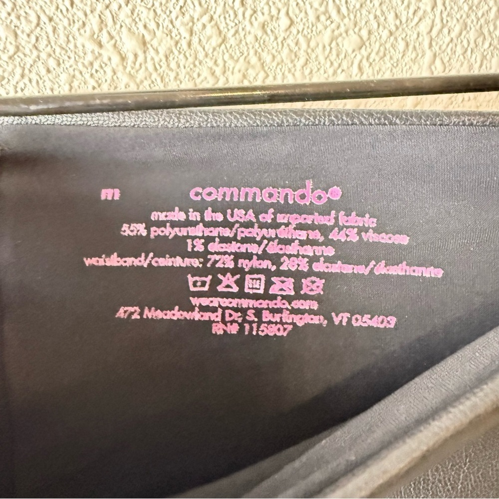 Commando Perfect Control Faux Leather Legging Pants Black Women’s Medium Casual - Picture 6 of 10